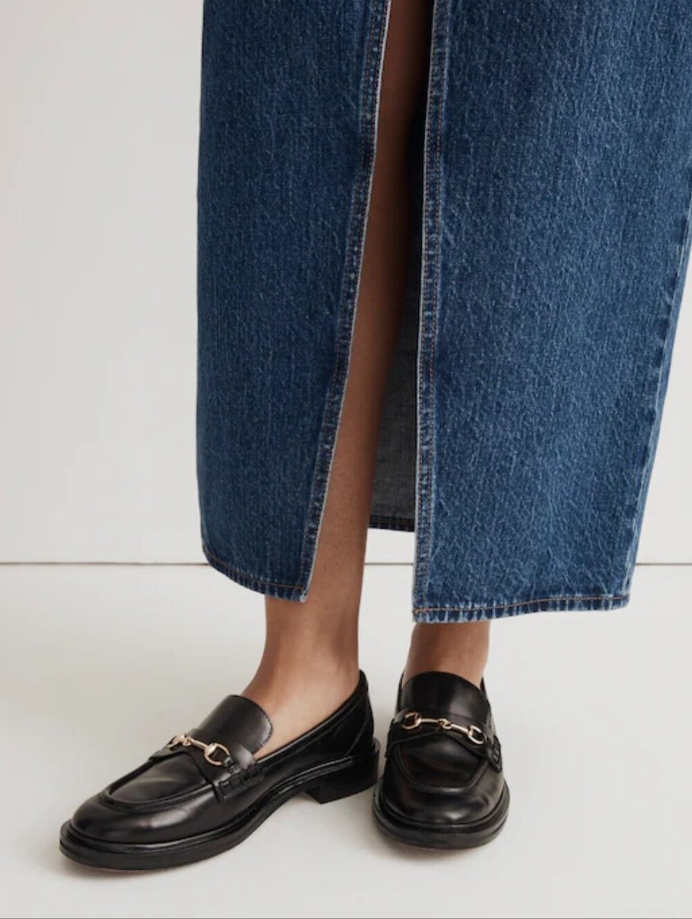 Madewell Women's The Vermon Bit Hardware Loafers Black Leather Size 6 1/2 - Picture 3 of 12